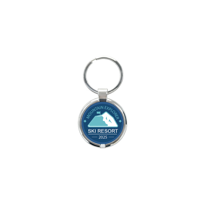 NFC Epoxy Round Tag with Metal Keyring - Custom Promotional Product