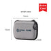 Mini Power Bank with Flashlight - A grey zippered case with dimensions 14cm x 10cm x 4cm, featuring a logo on the front.