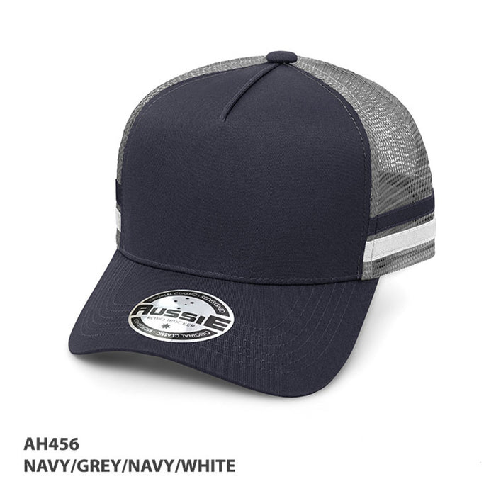 A-Frame Striped Trucker Cap - Custom Promotional Product