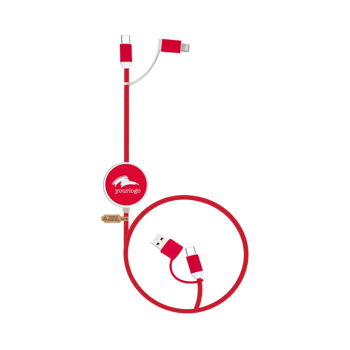 Pavia 60W Fast Charge and Data Sync LED Cable - Custom Promotional Product