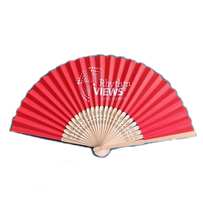 Bamboo Fabric Hand Fans - Custom Promotional Product
