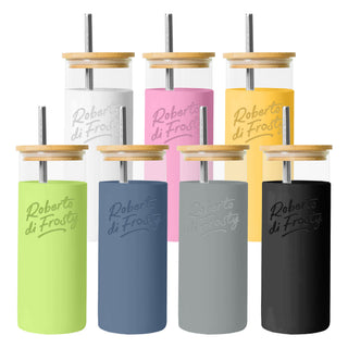 Vanisa Glass Drink Bottle with Sleeve - Custom Promotional Product