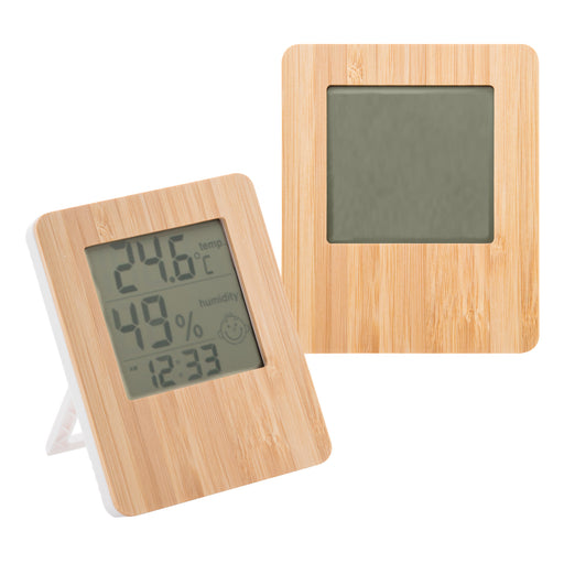Bamboo Desk Clock - Custom Promotional Product