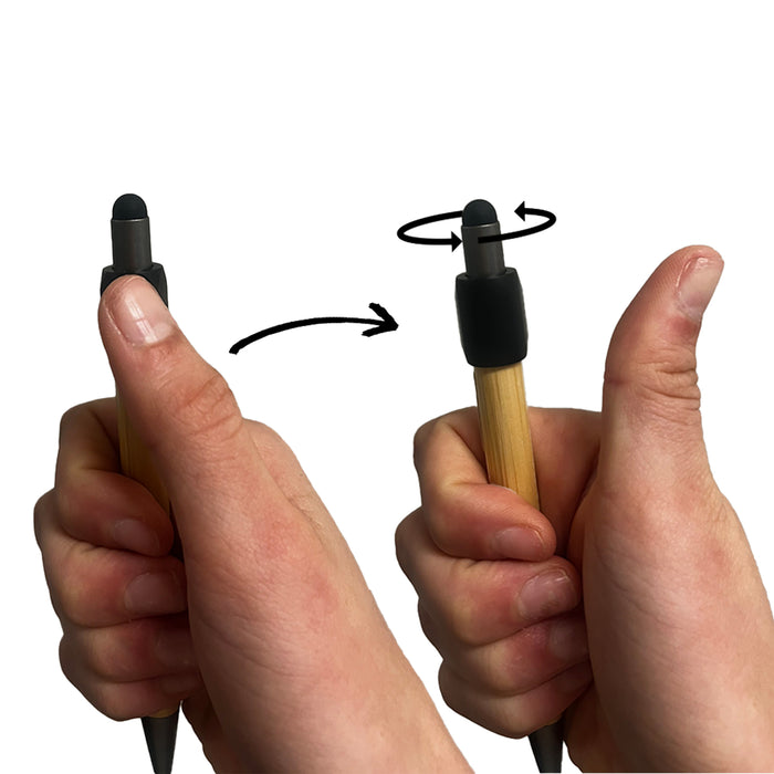 Fidget Spinner Bamboo Stylus Pen - Custom Promotional Product