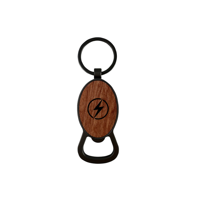 Autumn Wood Bottle Opener – Round - Custom Promotional Product