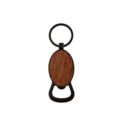 Autumn Wood Bottle Opener – Round - Custom Promotional Product
