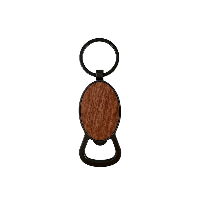Autumn Wood Bottle Opener – Round - Custom Promotional Product