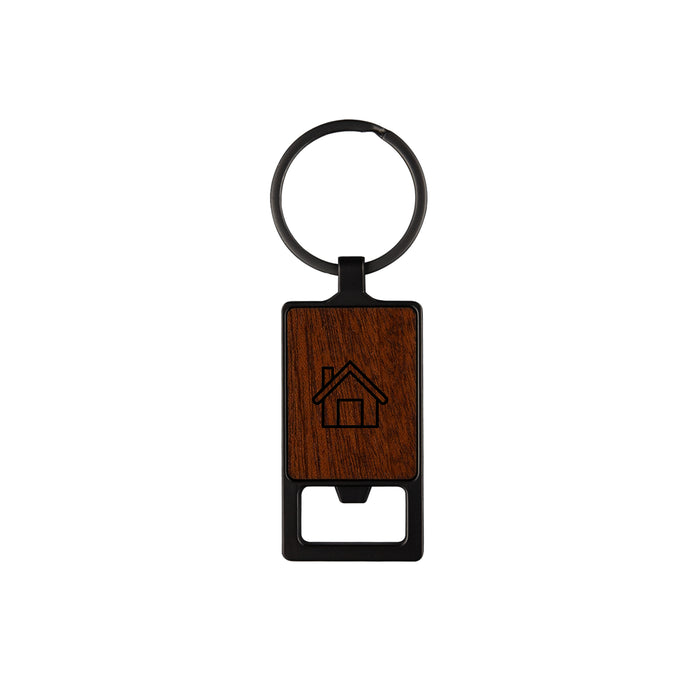 Autumn Wood Bottle Opener – Square - Custom Promotional Product
