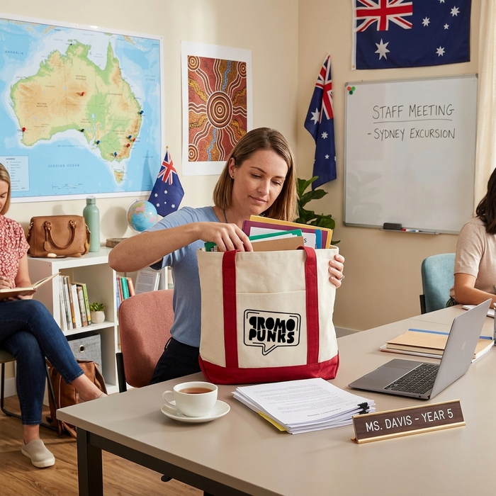 Canvas Tote Bag With Pockets