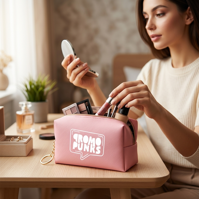 Waterproof Portable PU Leather Makeup Bag