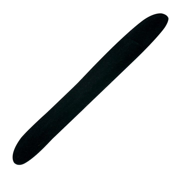 Starion Pen - A long, sleek black metal pen designed for writing, featuring a smooth finish and an elegant shape.