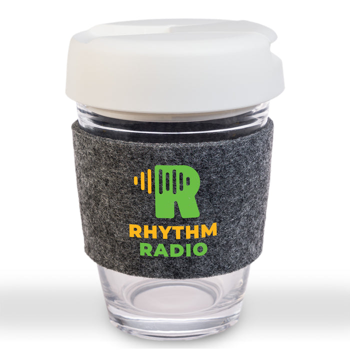 Vienna Coffee Cup / Flip Lid / RPET Band - Custom Promotional Product