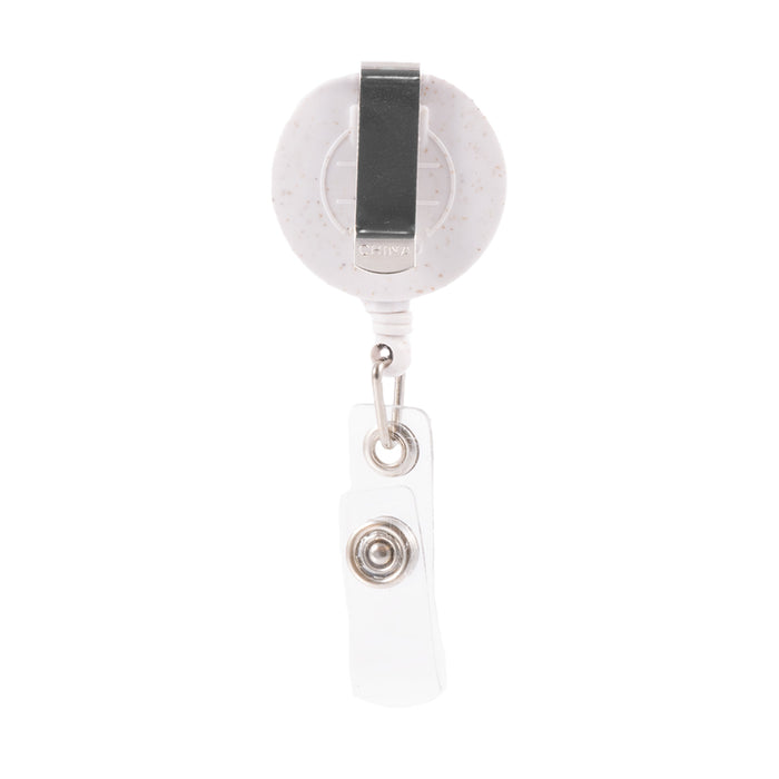 Retractable Badge Holder Wheat Straw - Custom Promotional Product