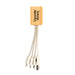 Sprite Square Bamboo Charging Cable - Custom Promotional Product