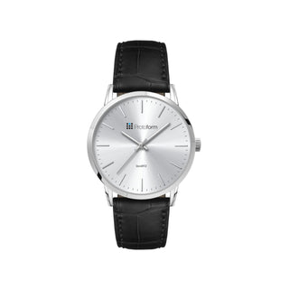 Mens Dress Watch, Leather Strap - Custom Promotional Product