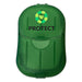 Soapy - A green container with a logo on the front, featuring a hinged lid and a smooth surface.