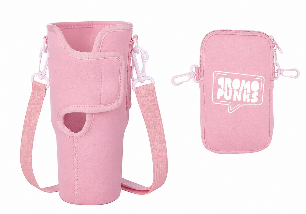 40 oz (1,180 ml) Tumbler Carrier Bag with Detachable Phone Pouch