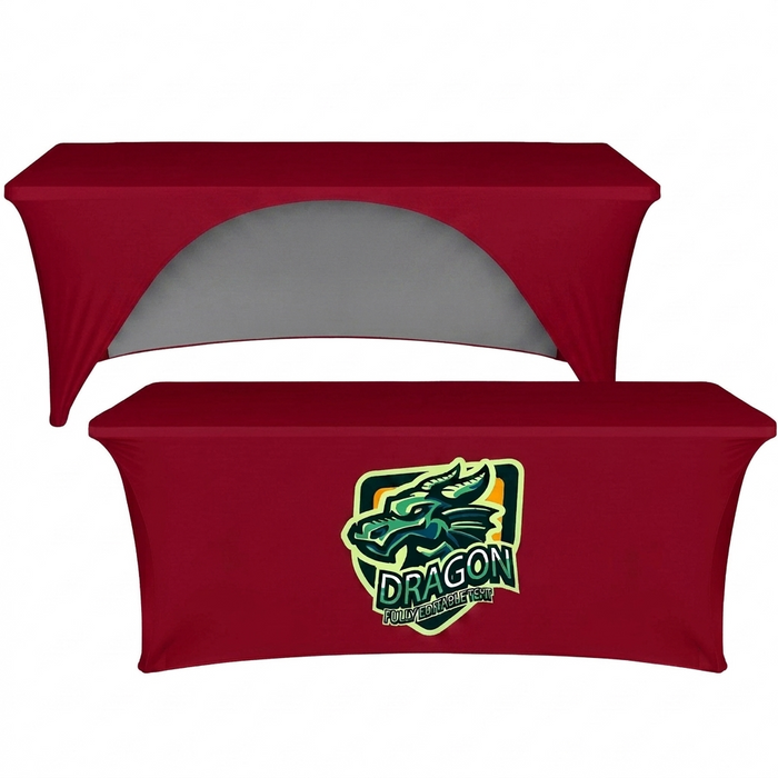 6ft (1.8m) Open Back Stretch Table Cover