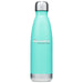 Classic 500ml Water Bottle - A drink bottle in mint green with a stainless steel base, featuring a logo on the side.