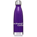 Classic 500ml Water Bottle - A drink bottle in purple with a metallic silver lid, featuring a logo on its side.