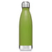 Classic 500ml Water Bottle - A drink bottle in a matte green finish with a stainless steel top and base, featuring a logo.