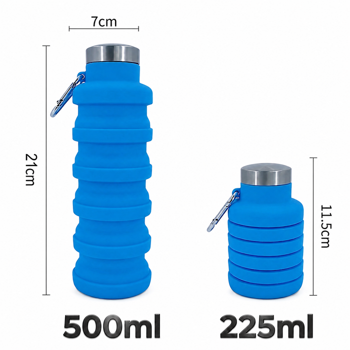 500ml Silicone Collapsible Water Bottle