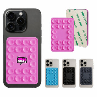 Silicone Suction Phone Holder with Adhesive Backing