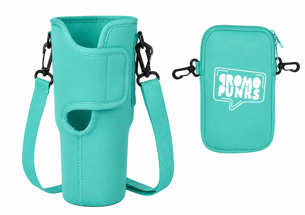 40 oz (1,180 ml) Tumbler Carrier Bag with Detachable Phone Pouch