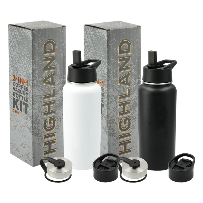 Trekk Highland 3-In-1 Copper Vacuum Bottle Kit 950ml - Custom Promotional Product