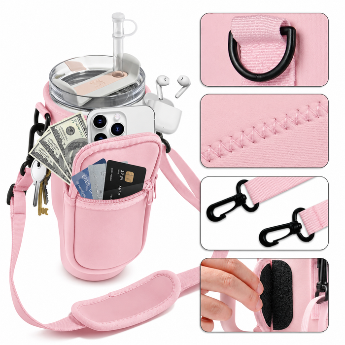 40 oz (1,180ml) Tumbler Carrier Bag with Phone Pouch