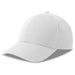 Bolt-S Recycled Polyester - A white cap with a curved brim, featuring stitching details and a logo on the front.