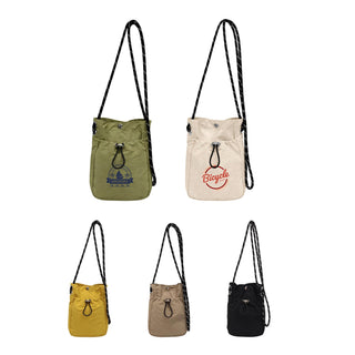 Lightweight Shoulder Phone Bag - A collection of lightweight shoulder phone bags in green, beige, black, khaki, and a cream version with a logo.