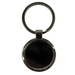 Anello Gunmetal Keychain - A gunmetal keychain with a circular pendant and a round keyring attachment. Features a polished finish.