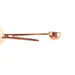 Coffee Measuring Spoon With Clip - A copper coffee measuring spoon with a clip, featuring a curved scoop and textured grip for convenience.