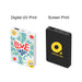 5000mah Square Power Bank - A square power bank in white with a flower design and a black power bank featuring a logo, both with USB ports.