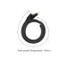 100W Magnetic Round Braided Charging Cable - A 100cm black braided charging cable with one USB connector and one magnetic connector, featuring a logo.