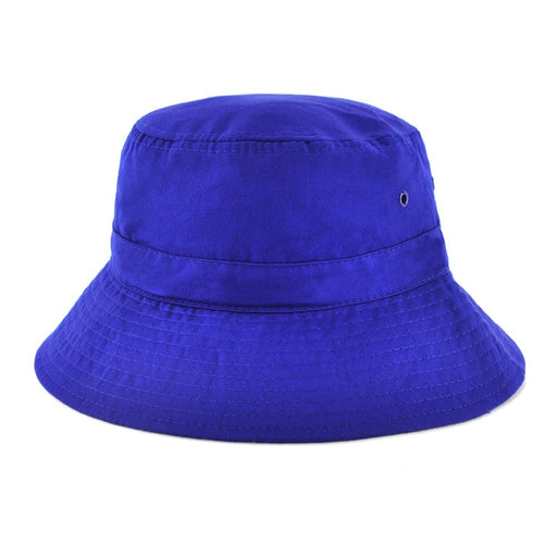 Polyviscose School Bckt - A bright blue bucket hat with a round crown and wide brim, featuring a small logo.