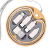 Coburg Pro Eco Cable Kit with 15W Wireless Charger - A round bamboo kit featuring multiple charging cables in grey, including USB and Lightning connectors, with a logo.