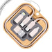 Coburg Pro Eco Cable Kit with 15W Wireless Charger - A bamboo cable kit featuring multiple connectors in light grey, including a 15W wireless charger. It has a logo.