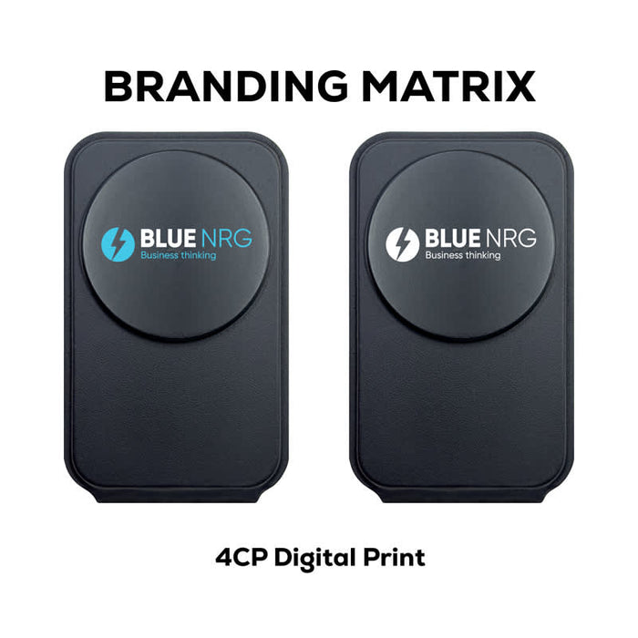 Sherry 15W Foldable 3-in-1 Magnetic Wireless Charger - A black foldable wireless charger with two different designs, featuring a logo on the front.