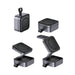 Everest 3-in-1 15W Magnetic Wireless Charging Station - A grey 3-in-1 magnetic wireless charging station with a foldable design and a small handle. It has a logo on the surface.