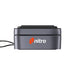 Everest 3-in-1 15W Magnetic Wireless Charging Station - A grey charging station with a logo, featuring a vertical design and a cable attachment.