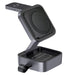 Everest 3-in-1 15W Magnetic Wireless Charging Station - A black 3-in-1 wireless charging station with a magnetic design for devices, featuring a sleek and modern appearance.