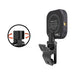 Essex Magnetic LED Selfie Light - A magnetic LED selfie light in black with an adjustable clip for attachment and a rotating feature.