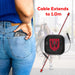 Catania Retractable 60W Fast Charging and Data Cable Set - A retractable 60W fast charging and data cable set in a black casing, with a red accent, extending to 1.0m.
