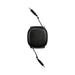 Paulo 100W Retractable Charging Data Cable - A retractable charging data cable in black, featuring two connectors and a compact, square design with a logo.