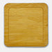 Aroma Coffee Coasters - A bamboo coaster with a smooth, natural finish, featuring rounded edges and a recessed centre.