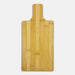 Ozi Bamboo Paddle Board - A bamboo chopping board in a natural finish with a handle at the top and a flat surface.