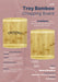 Trey Bamboo Cutting Board - A bamboo chopping board with a natural finish, featuring a logo and information about its features and materials.