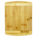 Tiga Bamboo Cutting Board - A bamboo cutting board with a smooth surface and rounded edges, featuring a logo in one corner.